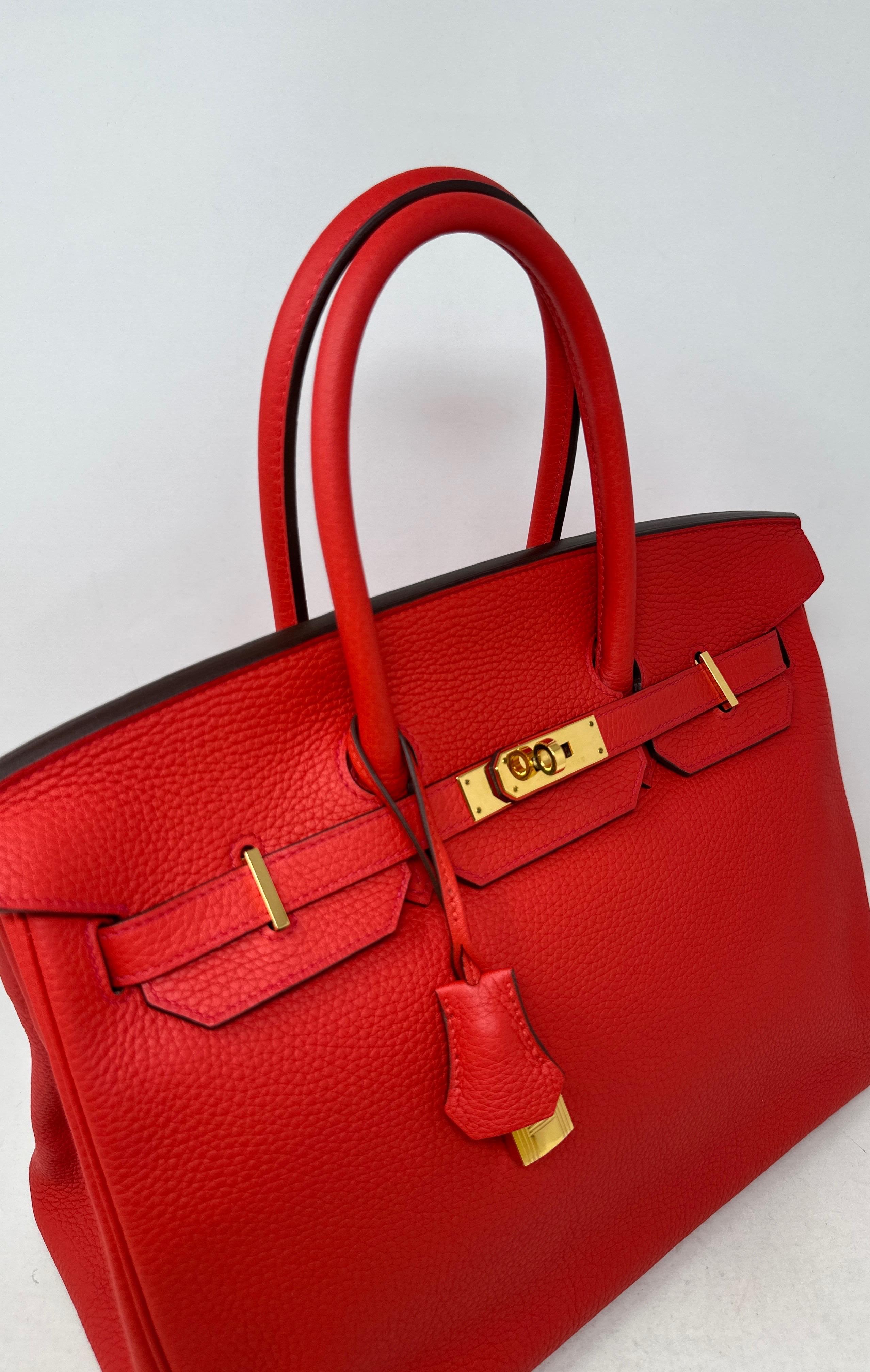 Hermes Rouge Tomate Birkin 35 Bag 13