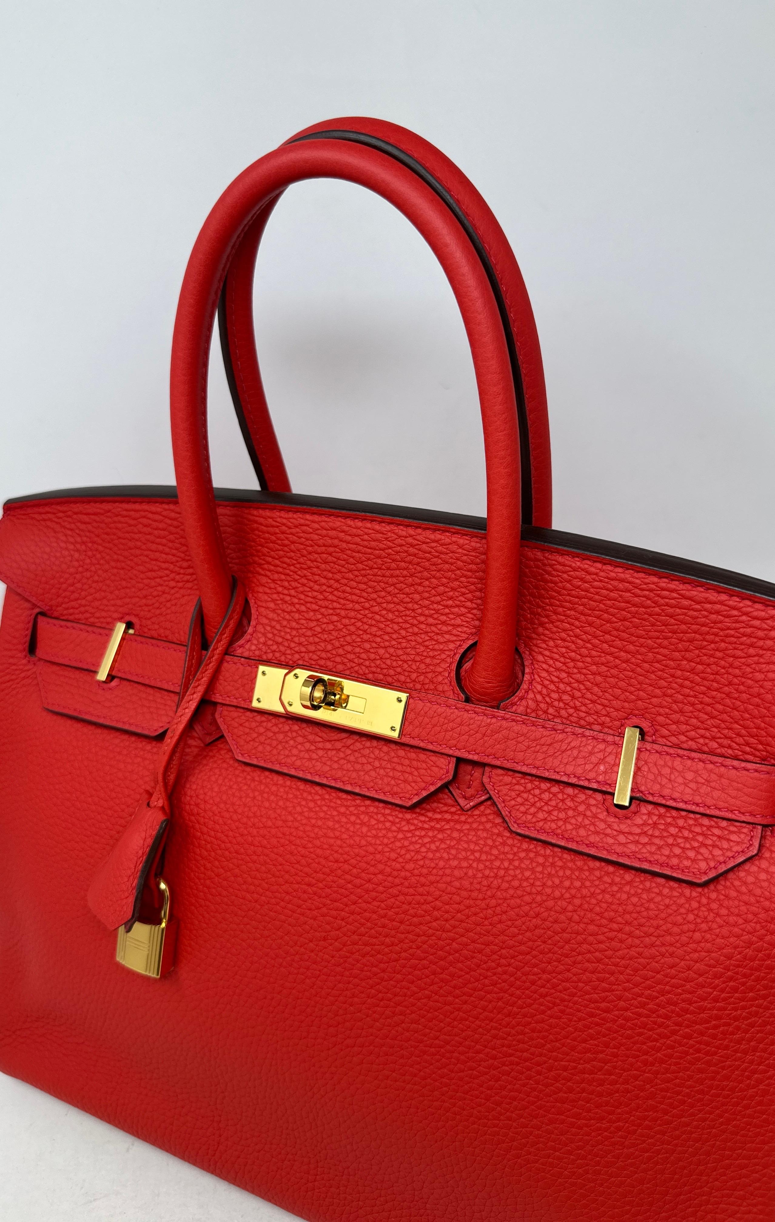 Hermes Rouge Tomate Birkin 35 Bag 15