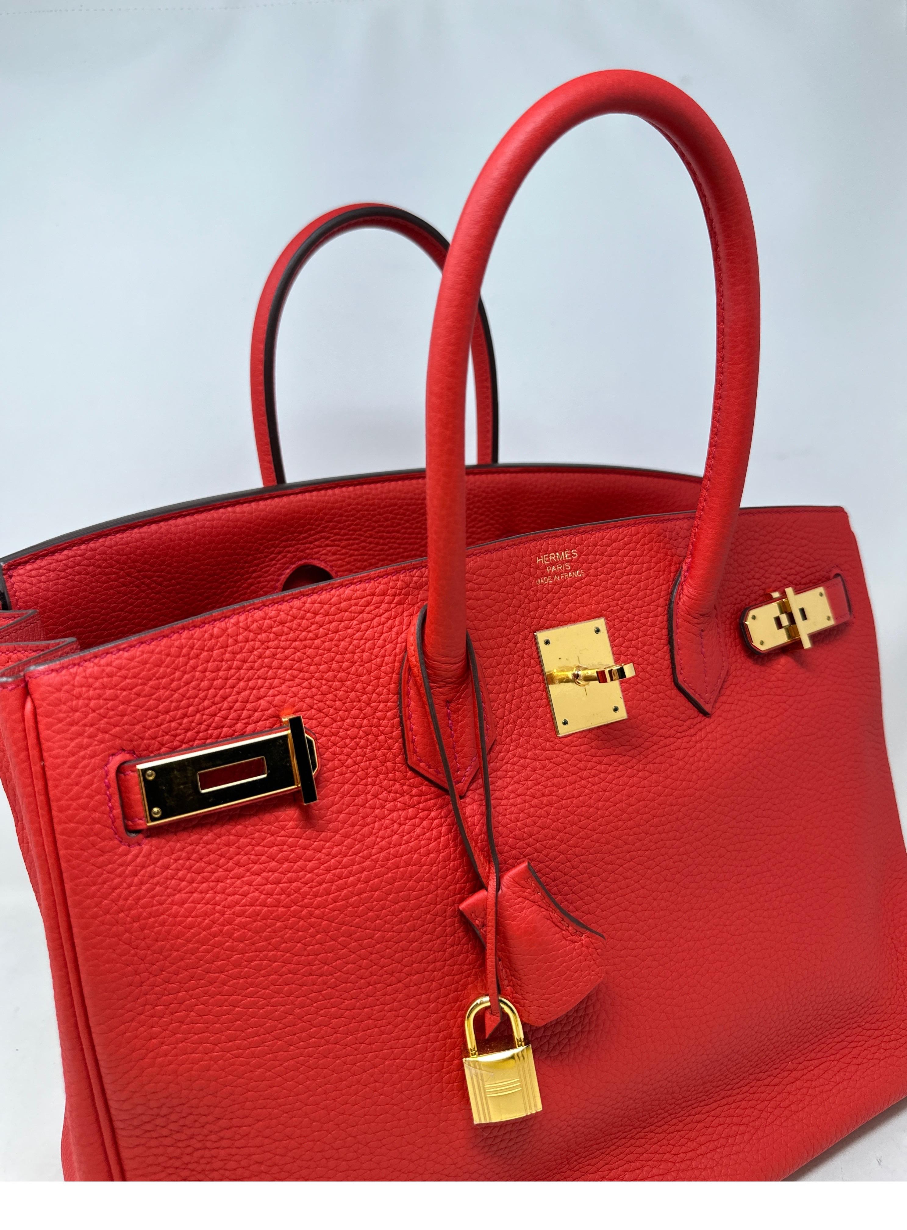Women's or Men's Hermes Rouge Tomate Birkin 35 Bag