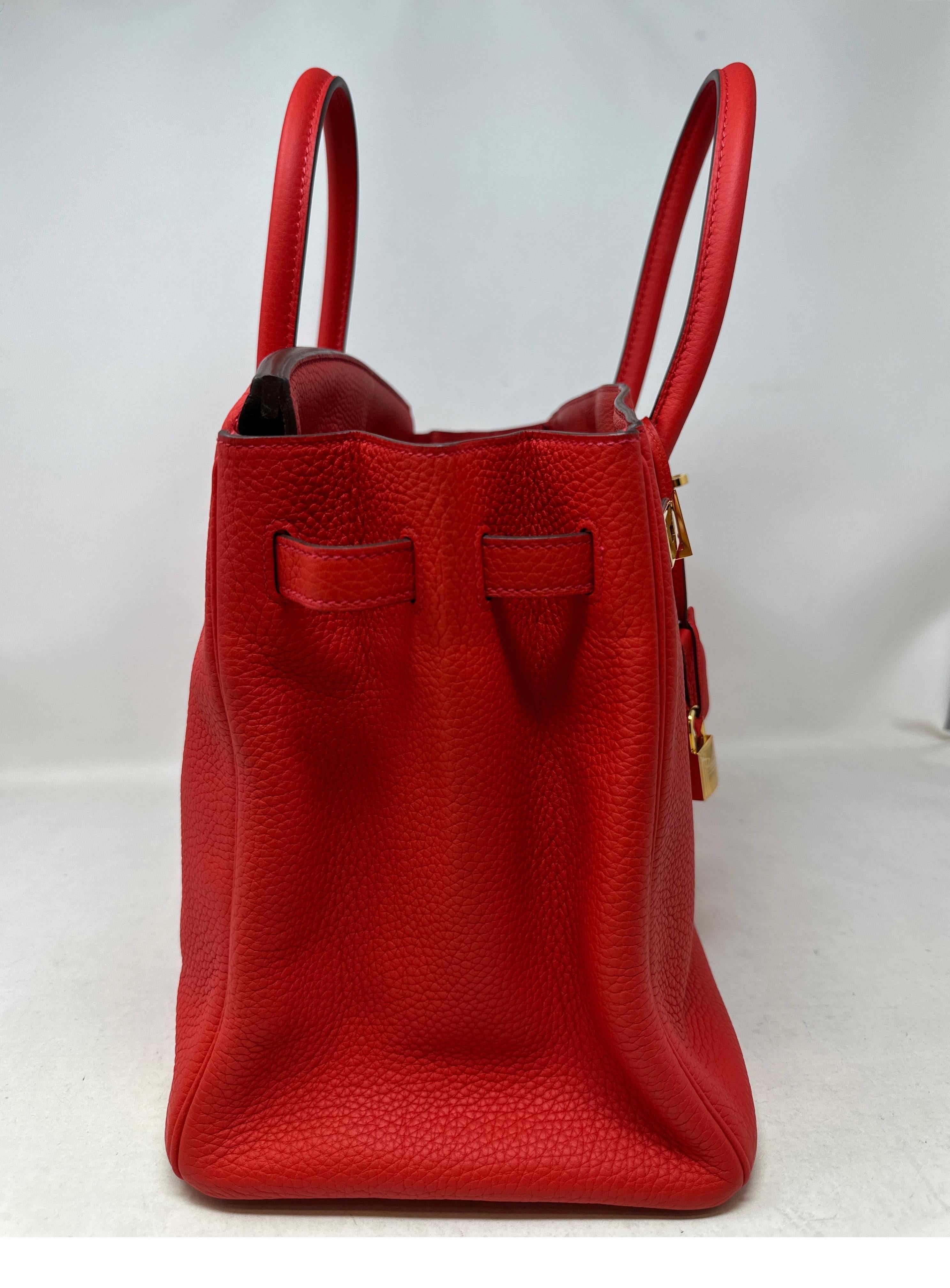 Hermes Rouge Tomate Birkin 35 Bag 1