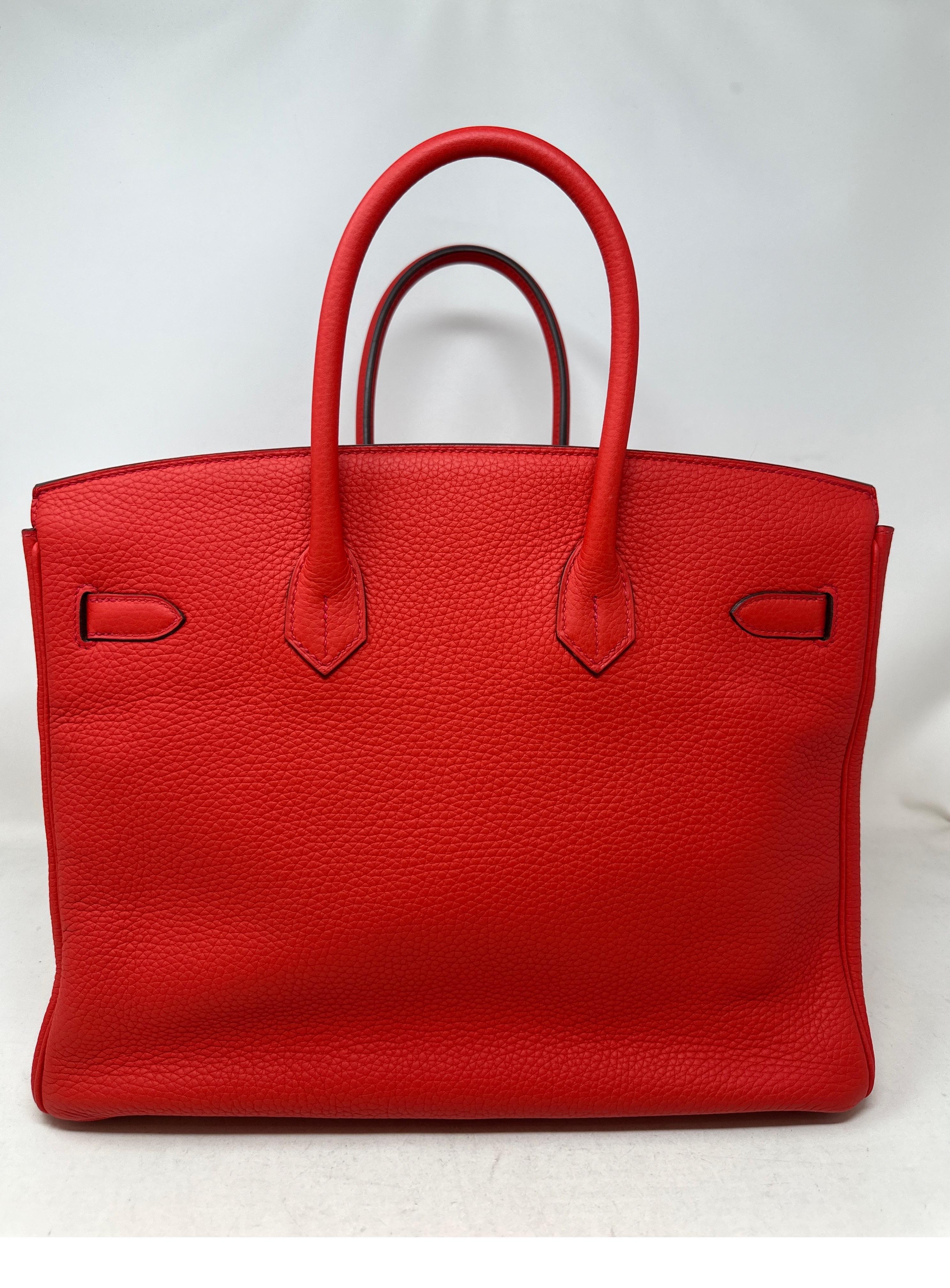 Hermes Rouge Tomate Birkin 35 Bag 2