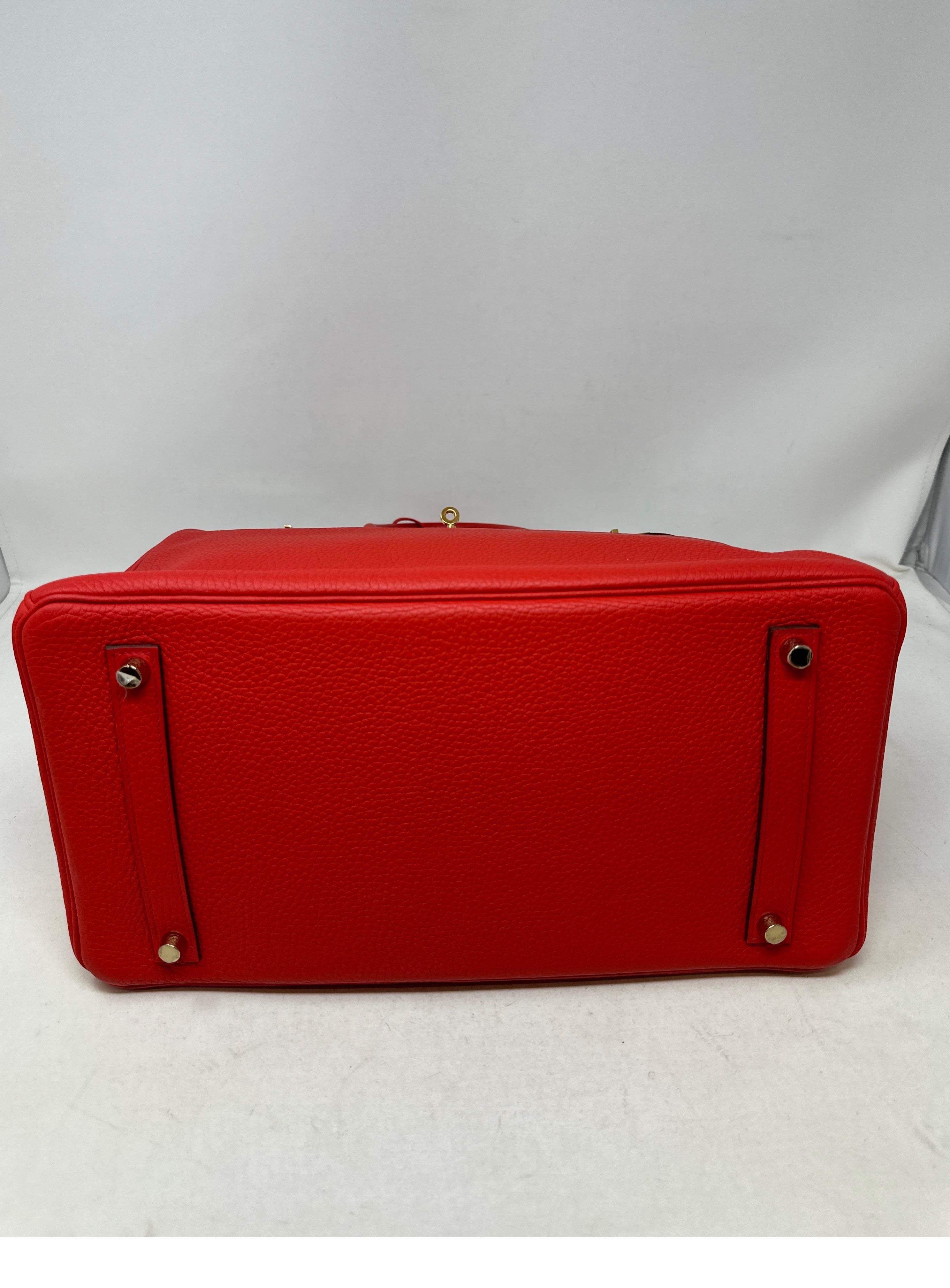 Hermes Rouge Tomate Birkin 35 Bag 4