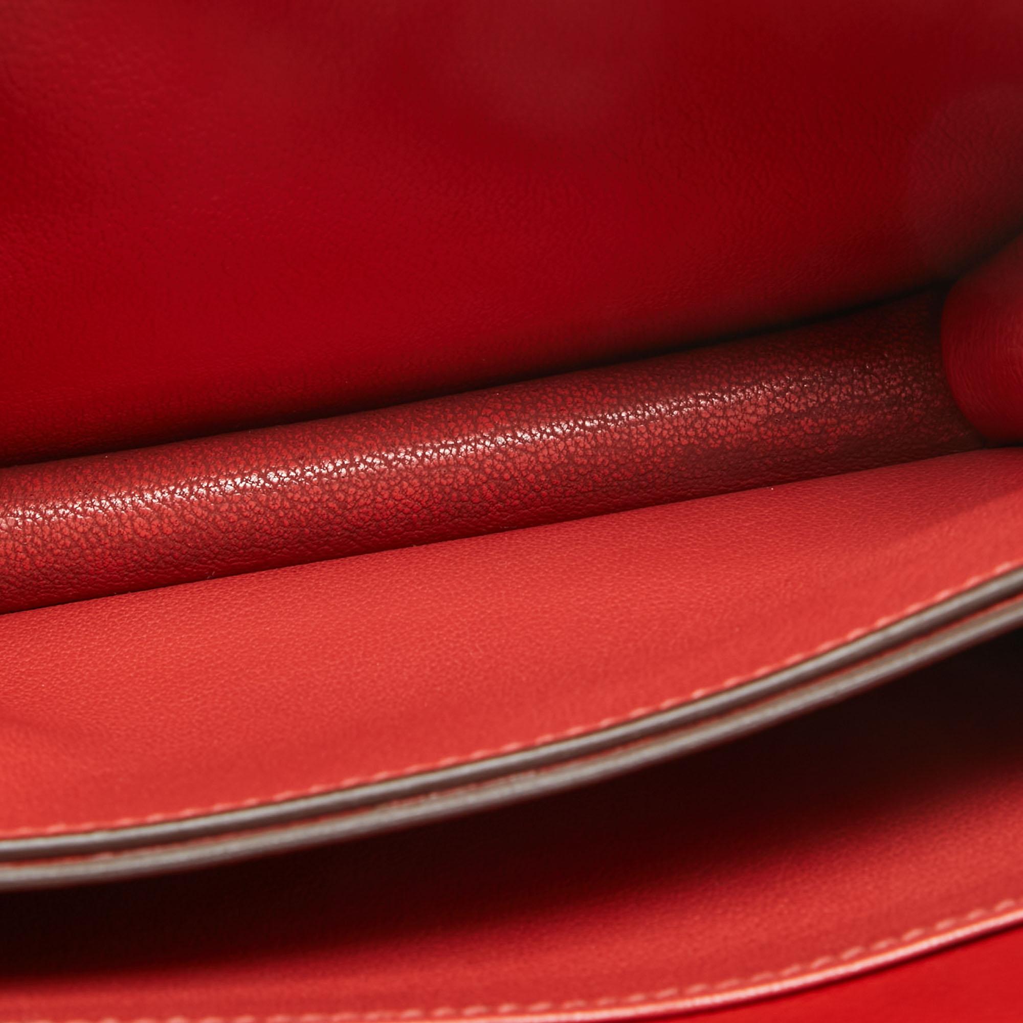 Hermes Rouge Tomate Evercolor Leather Roulis Mini Bag 6