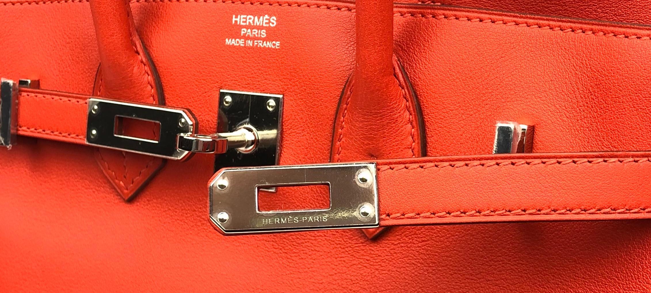 Hermès Rouge Tomate Swift Leather 25 cm Birkin Bag 1