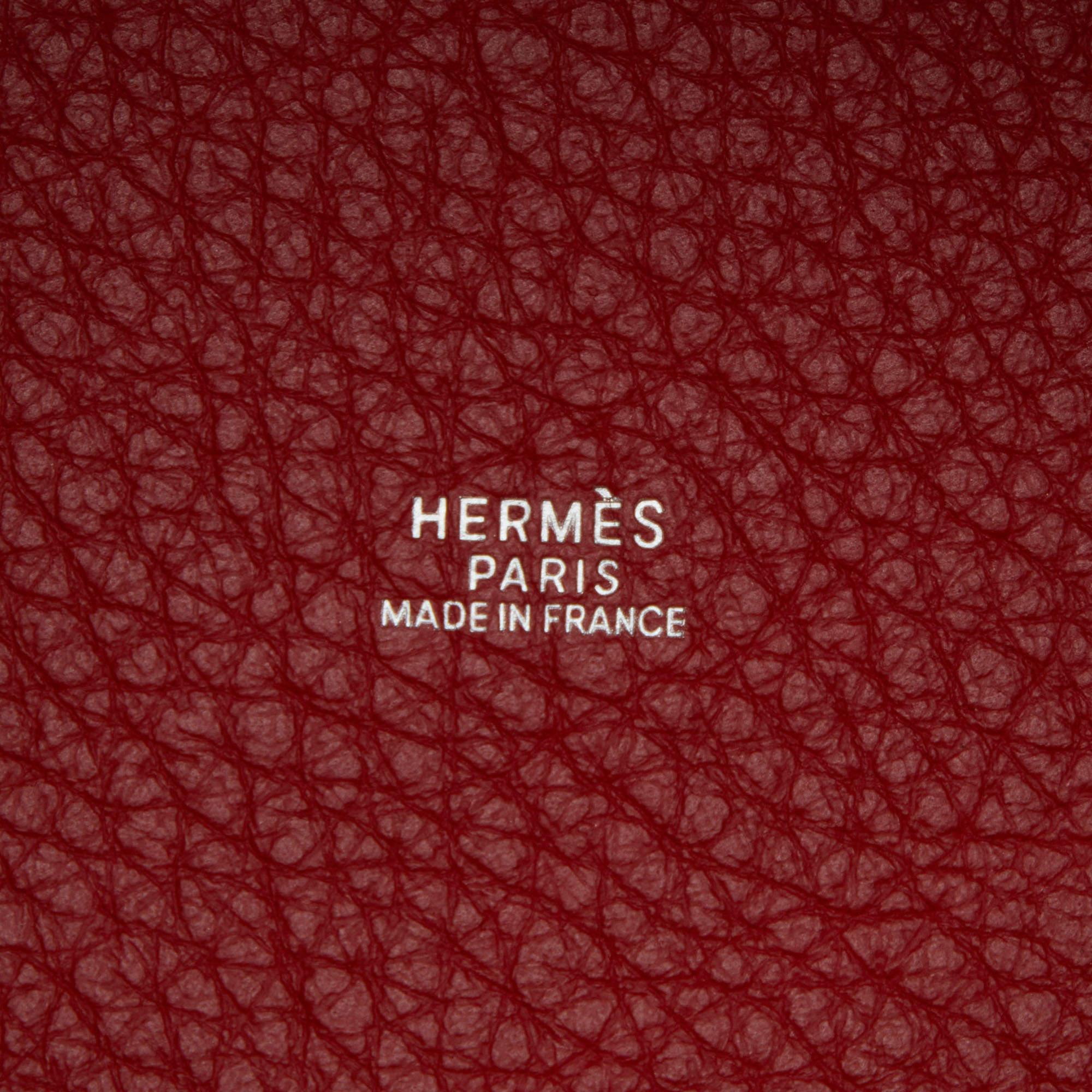 Hermes Rouge Tomate Taurillon Clemence Leather Picotin Lock 18 Bag 1