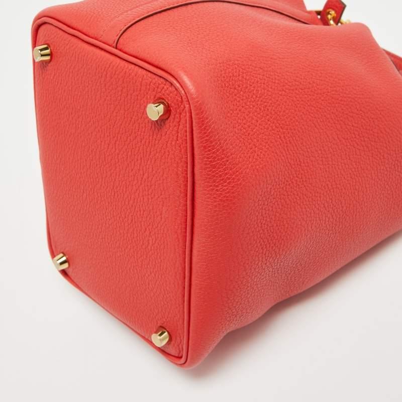 Hermès Rouge Tomate Togo Leather Picotin Lock 22 Bag 5