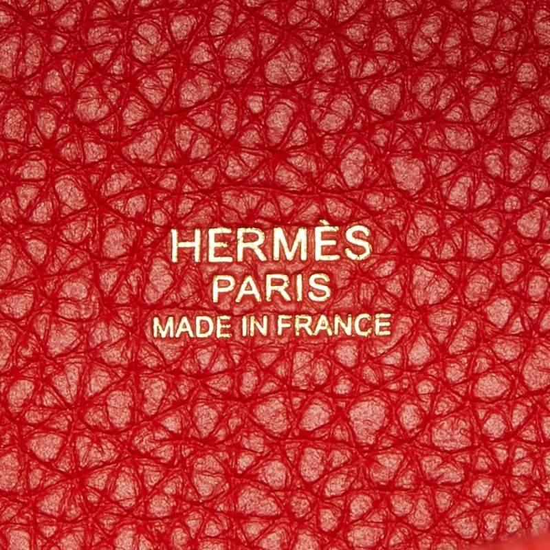 Hermès Rouge Tomate Togo Leather Picotin Lock 22 Bag 2