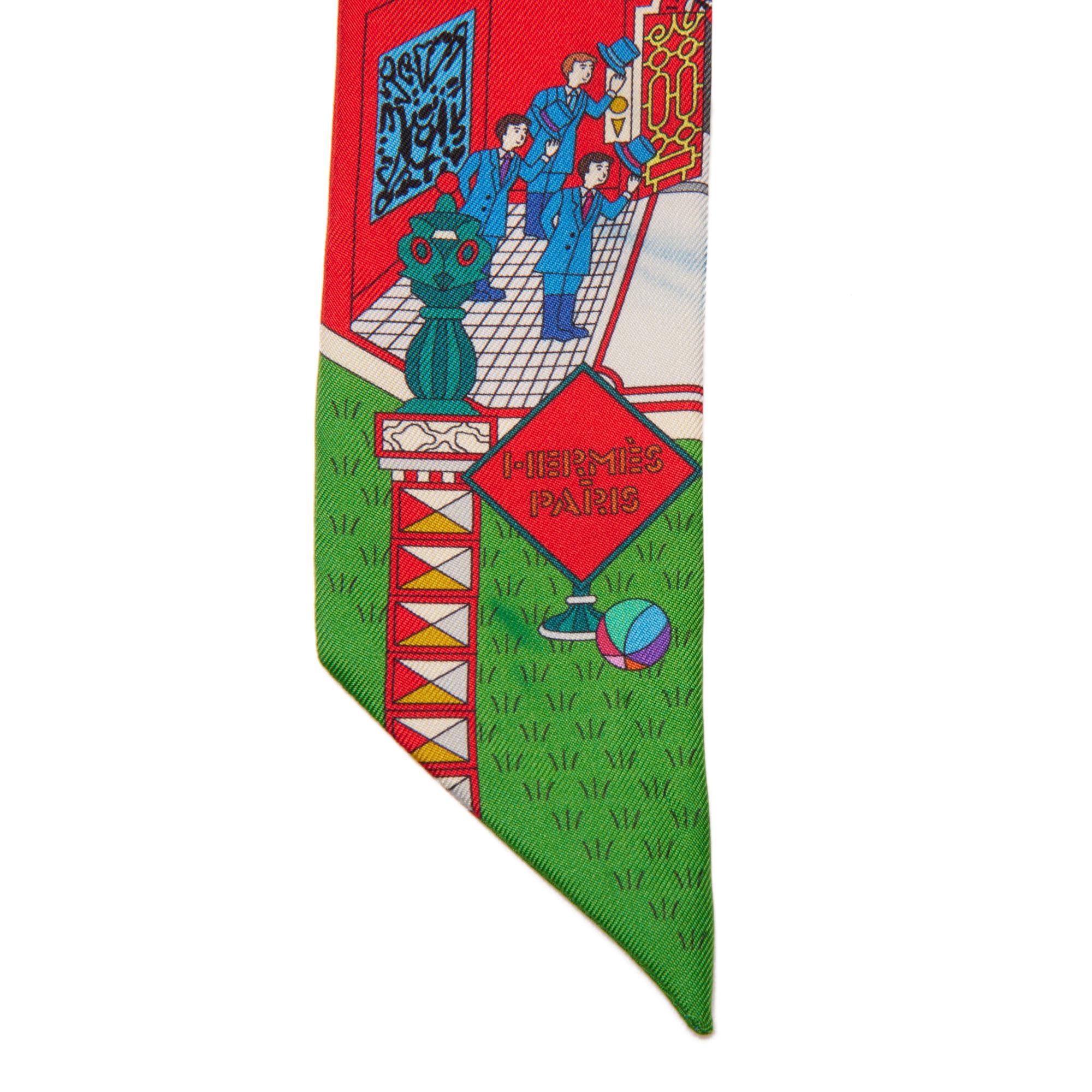 Hermès ROUGE & VERT LA MAISON DES CARRÉS SILK TWILLY

CONDITION NOTES
The exterior is in exceptional condition with minimal signs of use.
Overall this item is in exceptional pre-owned condition. Please note the majority of the items we sell are