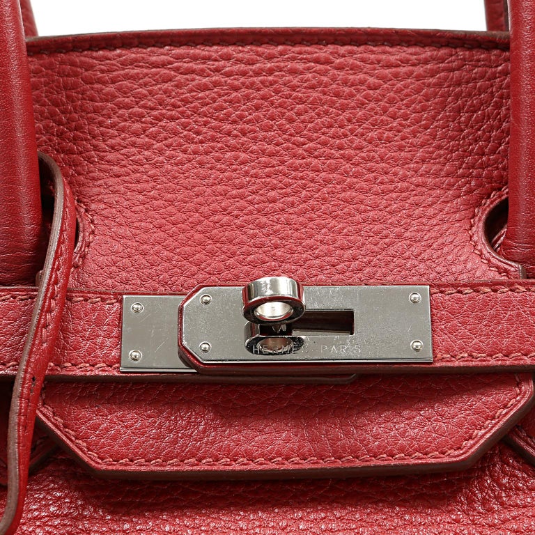 Hermès Rouge VIF Clemence 35 cm Birkin Bag at 1stDibs
