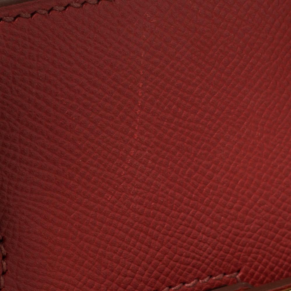 Hermes Rouge Vif Epsom Leather Gold Hardware HAC Birkin 32 Bag 6