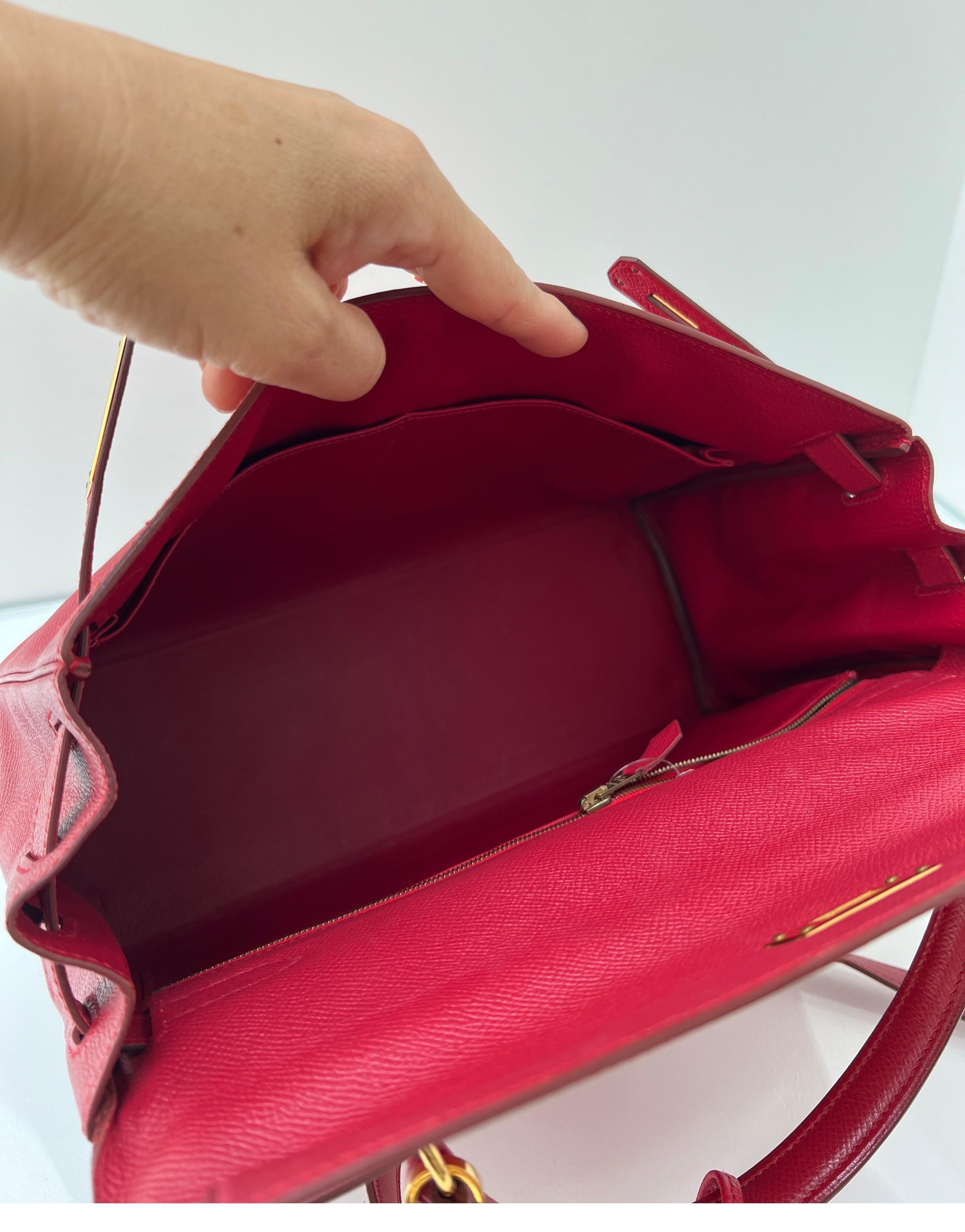Hermes Rouge Vif Kelly 32 Bag 11