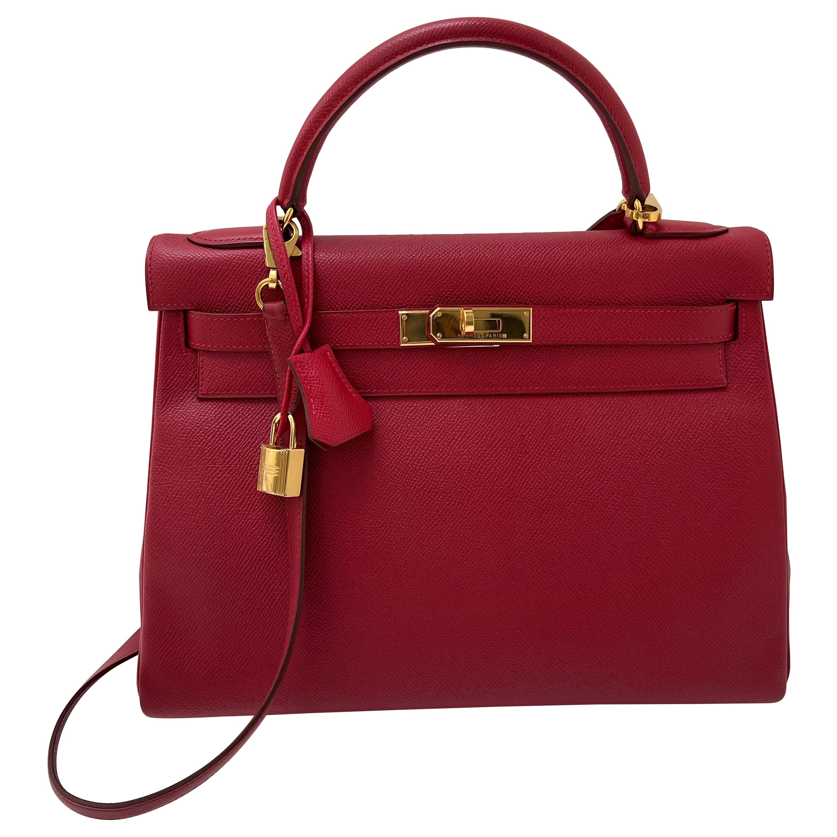 Hermes Rouge Vif Kelly 32 Bag