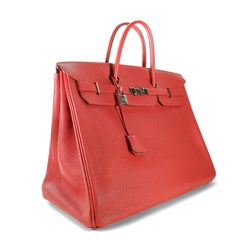 Hermès Rouge VIF Togo 40 cm Birkin Bag