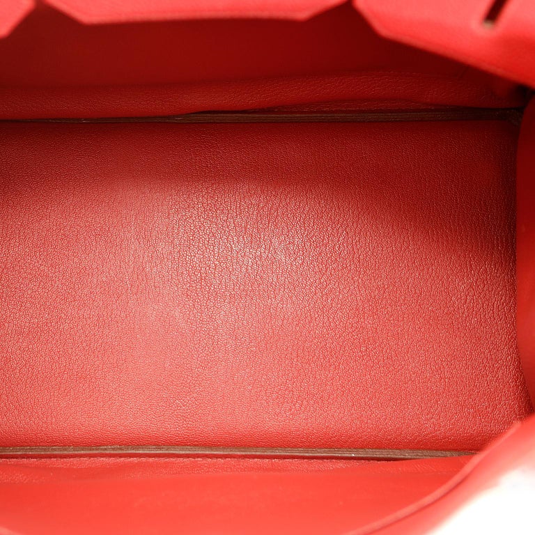 Hermès Rouge VIF Togo 40 cm Birkin Bag at 1stDibs