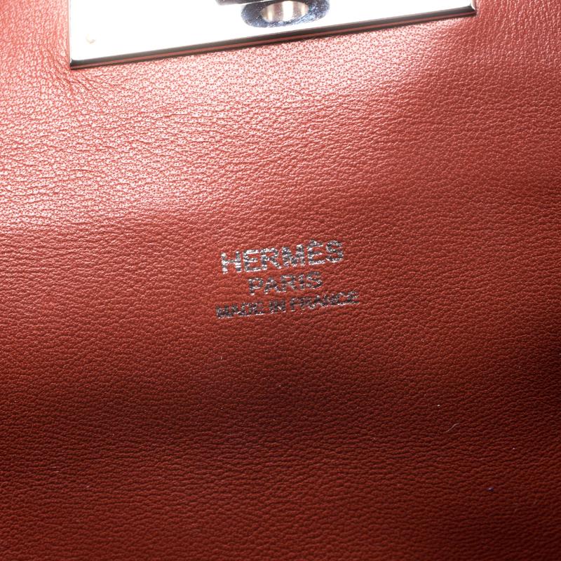 Hermes Rouge Vinitienne Ever Color Leather Palladium Toolbox 26 Bag 4