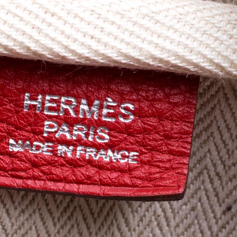 Hermes Rougue Garance Togo Leather Victoria II Bag 5