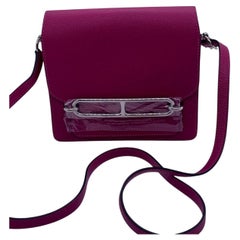 Hermes Roulis Mini 18 Bag Pink Leather PHW Silver HW Stamp D