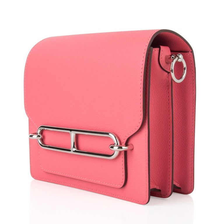Hermes Mini Roulis Bag Rose Azalee Pink (Convertible Shoulder to