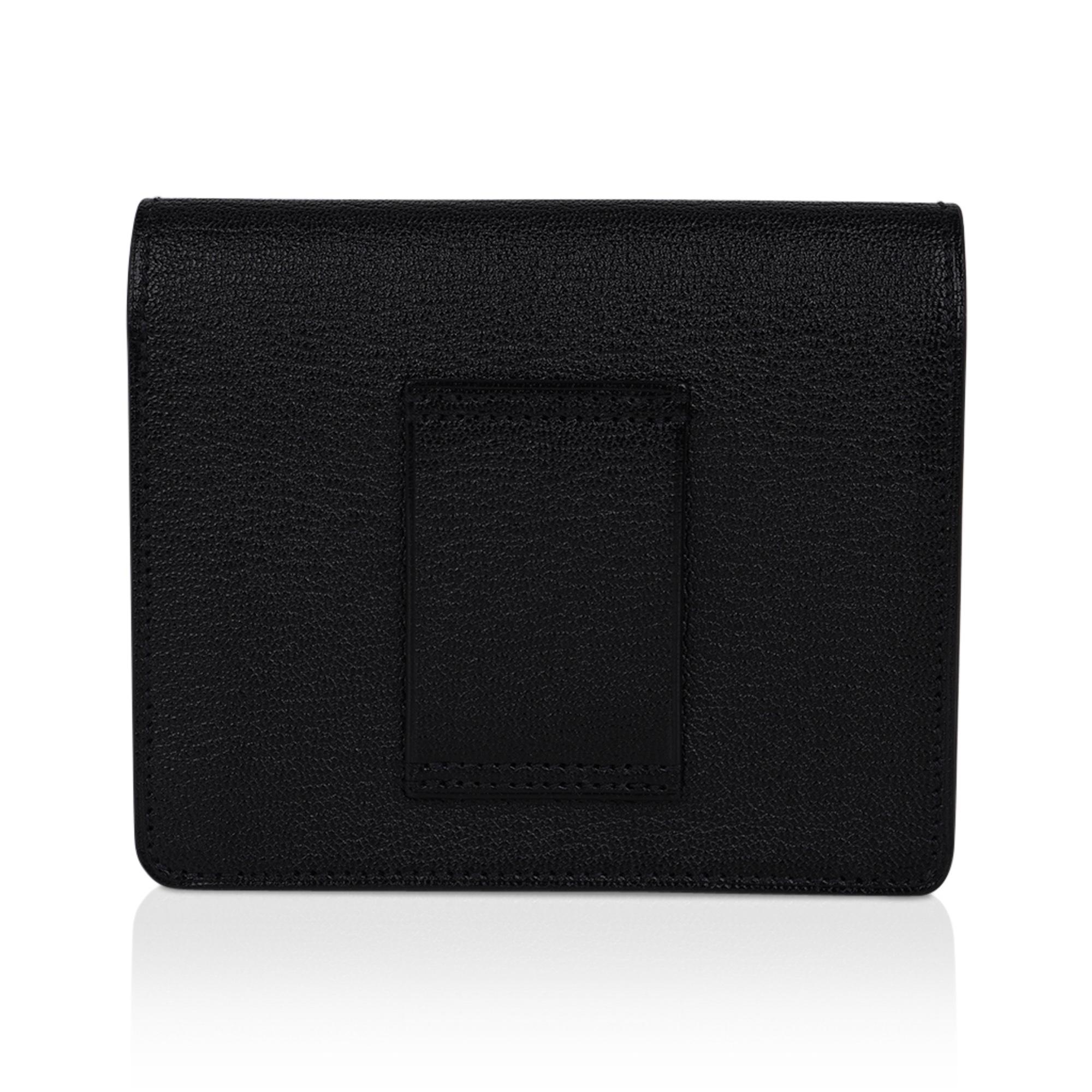 Women's or Men's Hermes Roulis Slim Wallet Belt Bag Black Palladium Hardware  For Sale