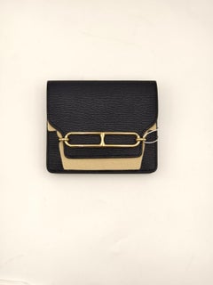 Hermes Roulis Slim Wallet Black Leather Gold Hardware 2021