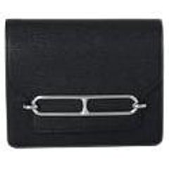 Hermes Roulis Slim Wallet Palladium Hardware Black