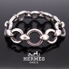 Hermès Round Links Chain Silver Bracelet