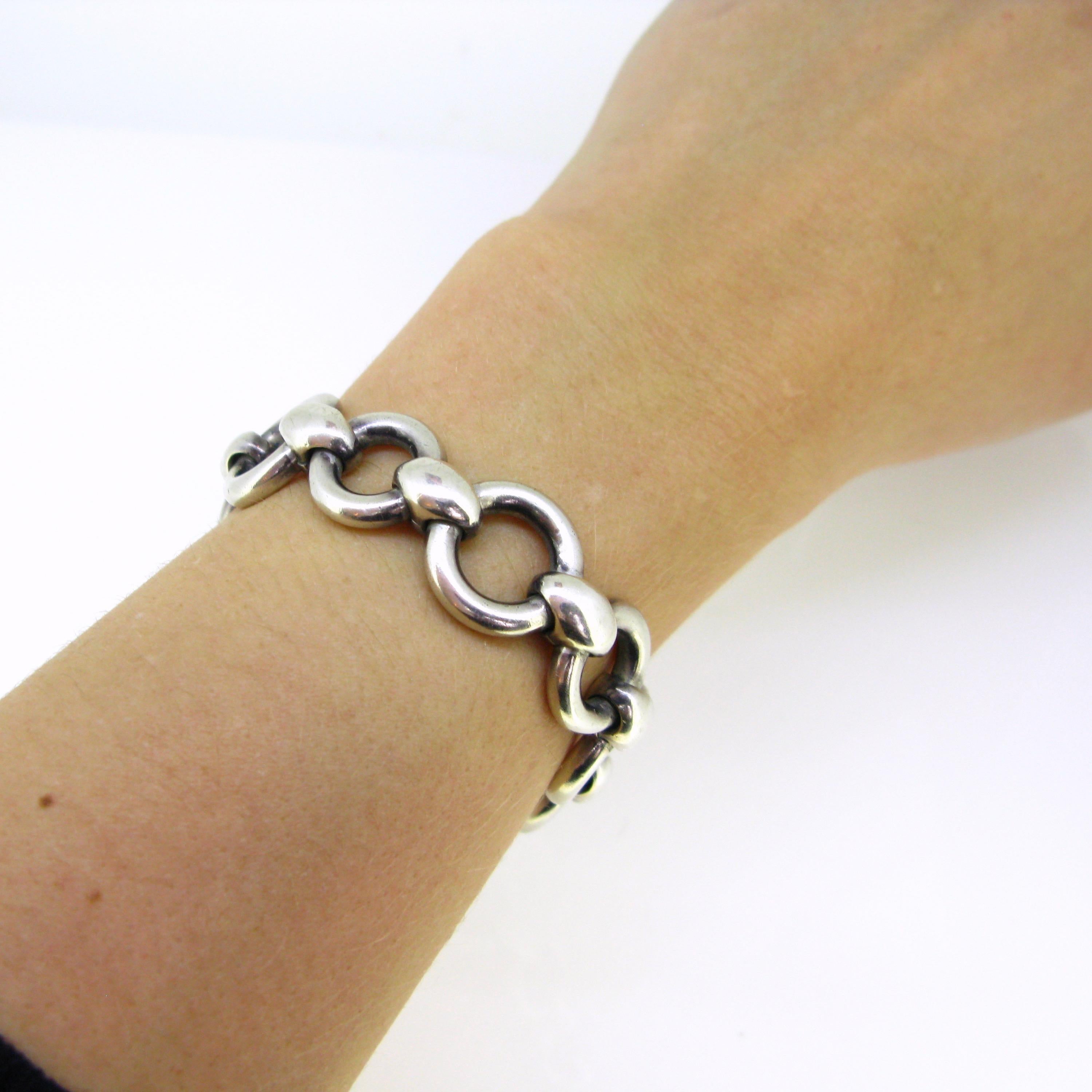 Hermès Round Links Chain Silver Bracelet 1