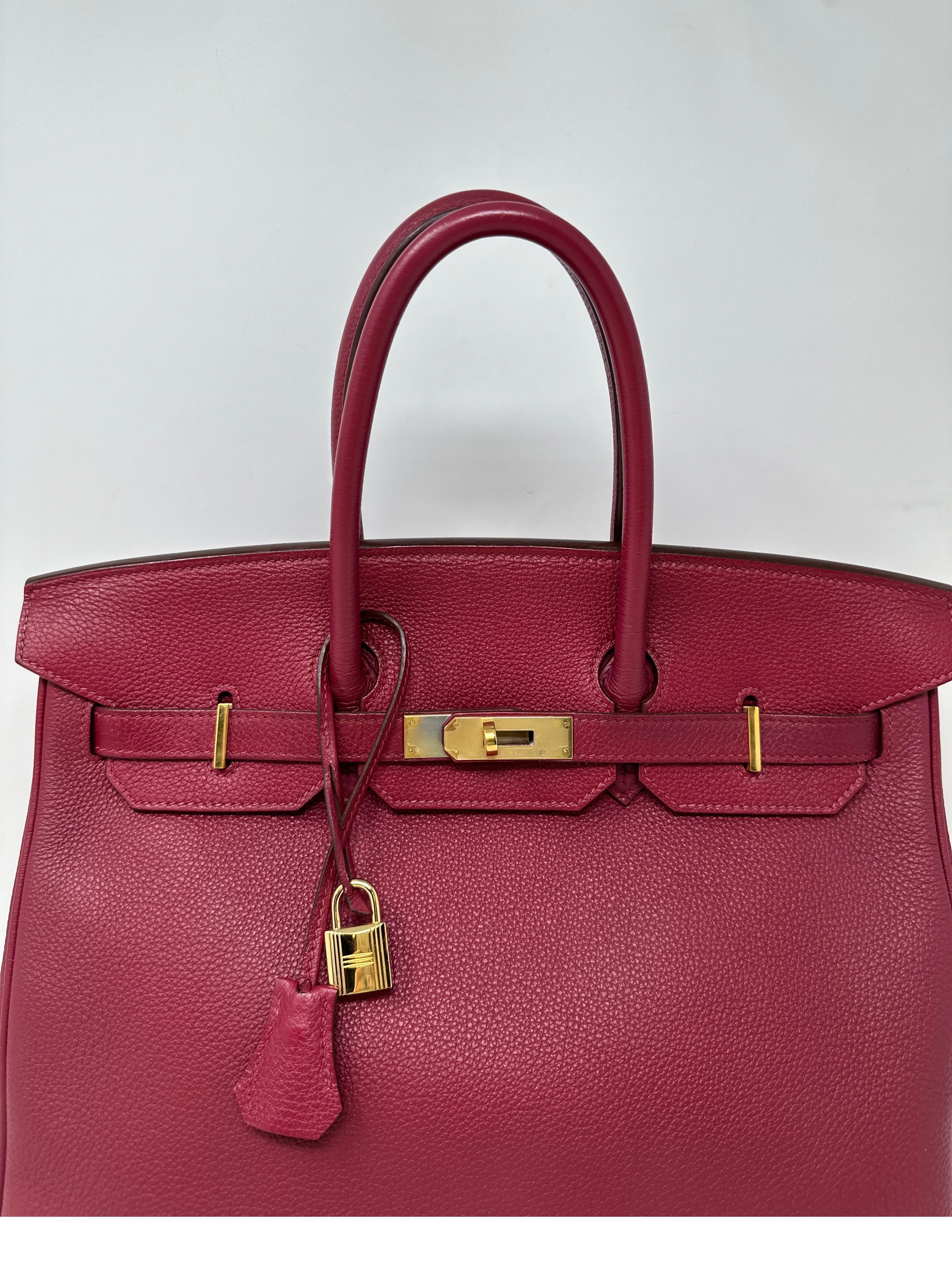 Hermes Rubis Birkin 35 Bag  In Excellent Condition In Athens, GA