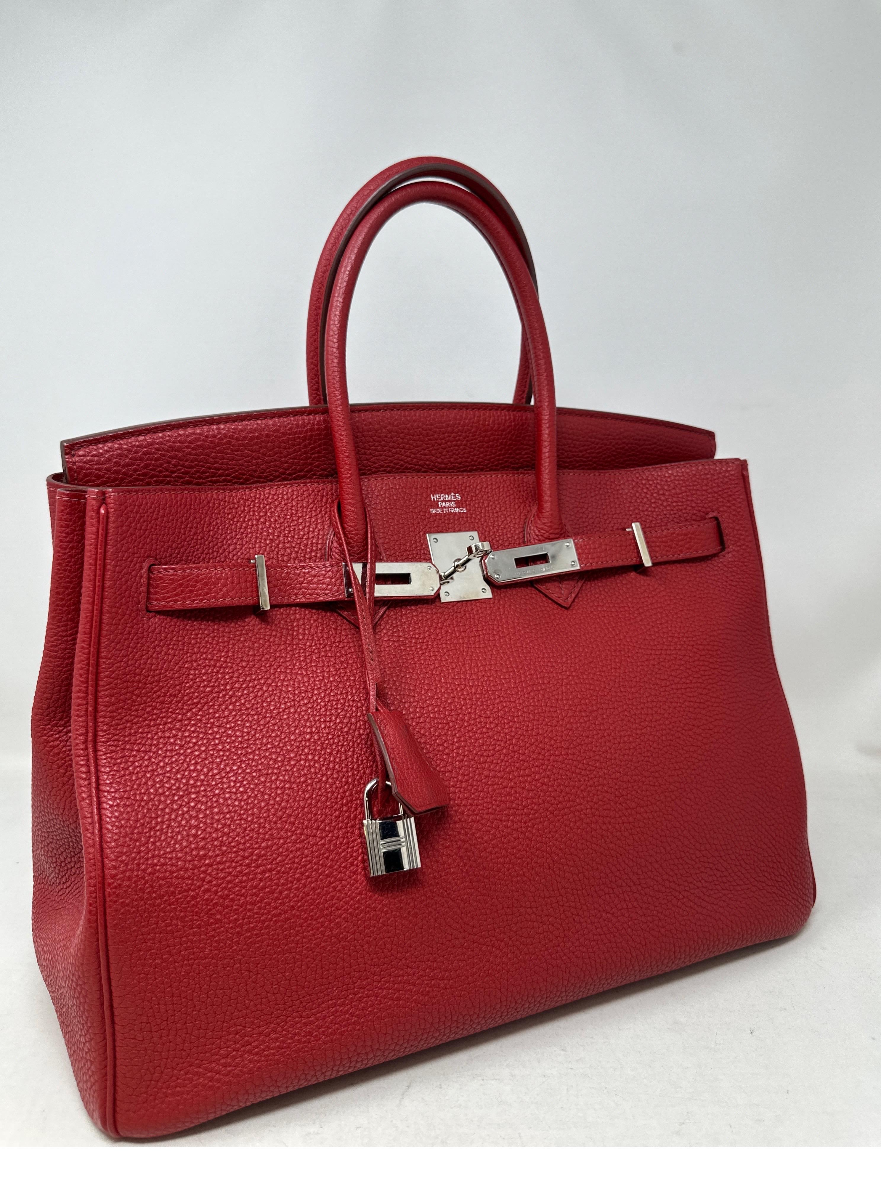 Hermes Rubis Birkin 35 Bag In Excellent Condition In Athens, GA