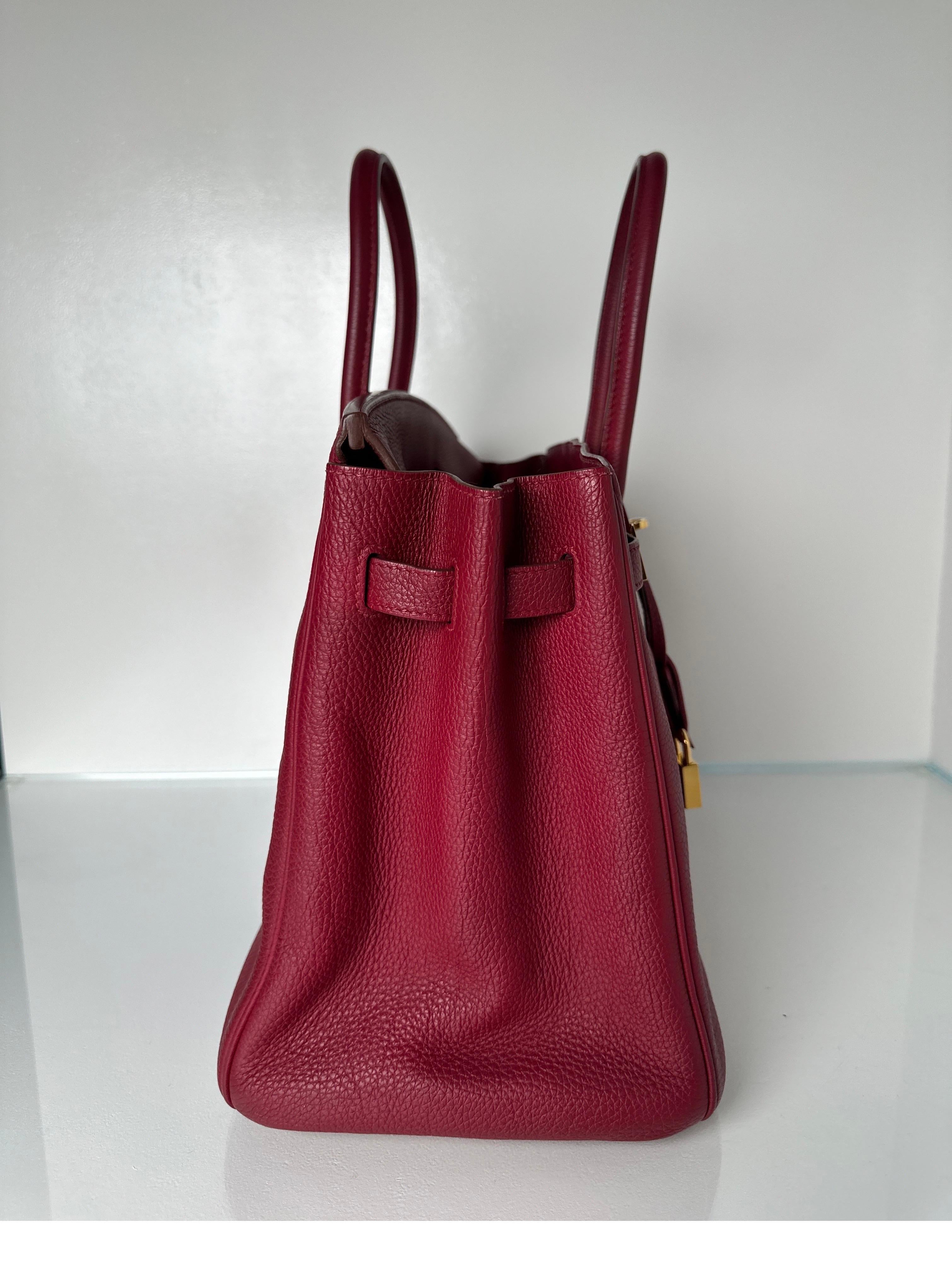 Hermes Rubis Birkin 35 Bag In Excellent Condition In Athens, GA