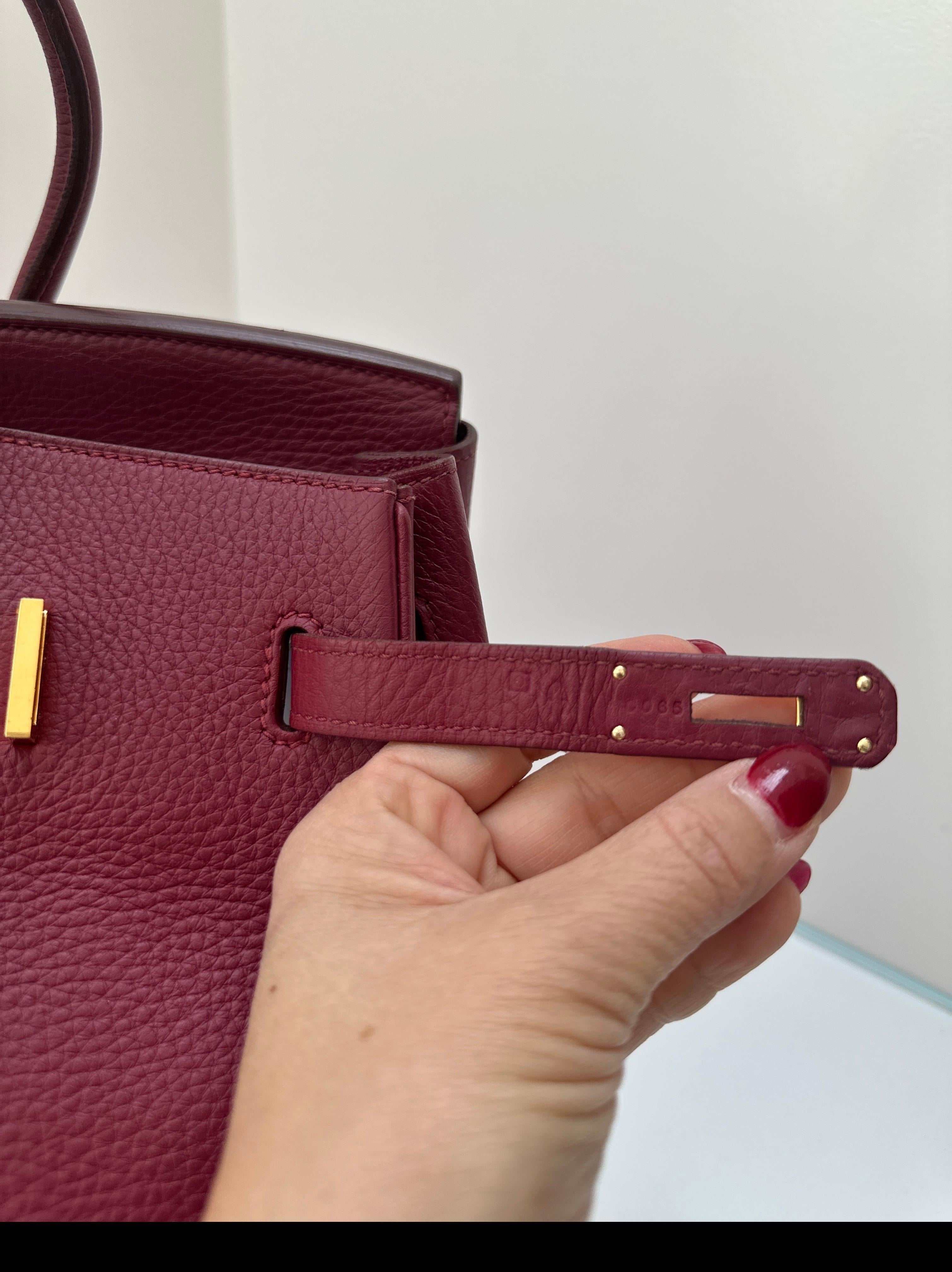 Hermes Rubis Birkin 35 Bag In Excellent Condition For Sale In Athens, GA