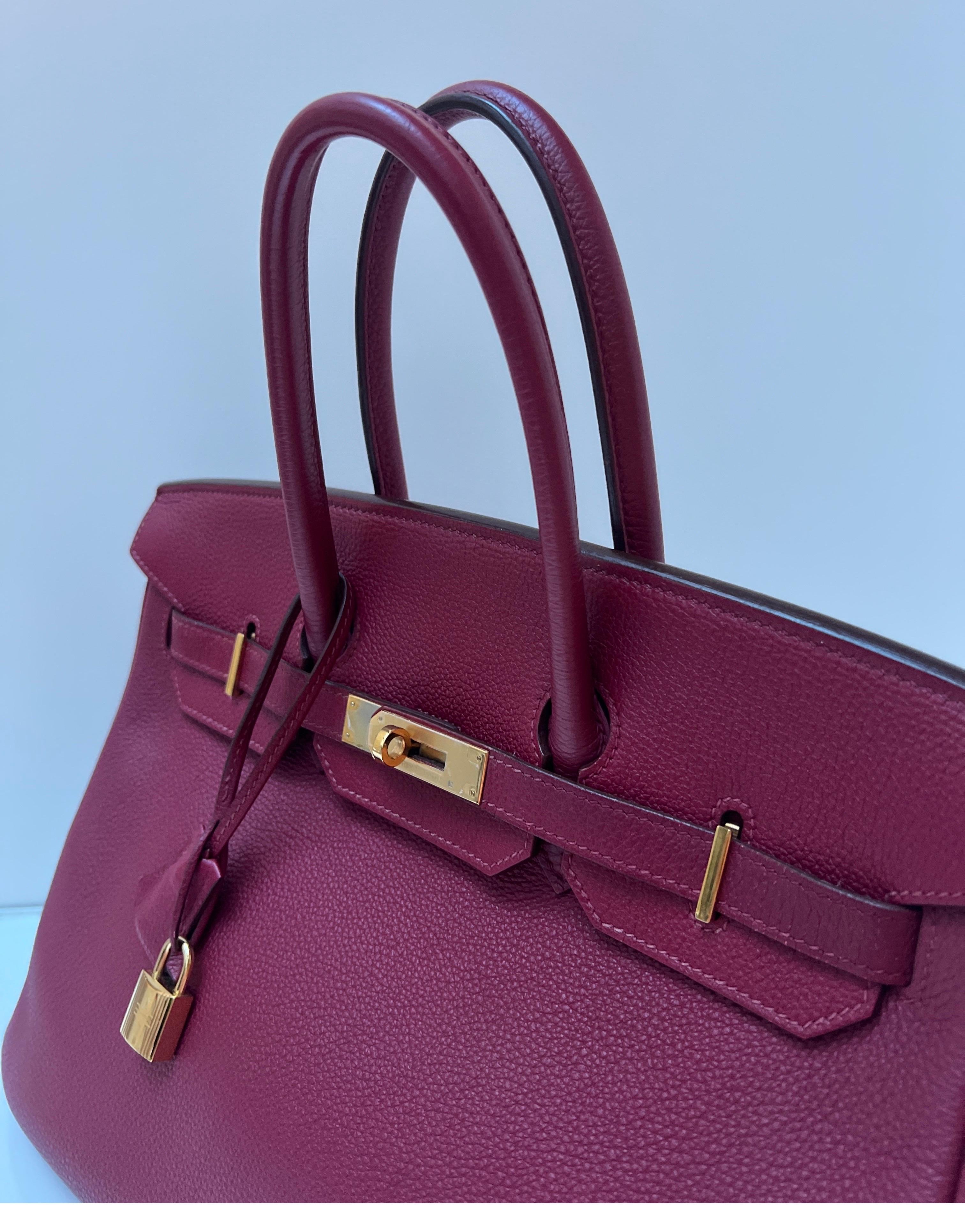Hermes Rubis Burgundy Birkin 35 Bag 15