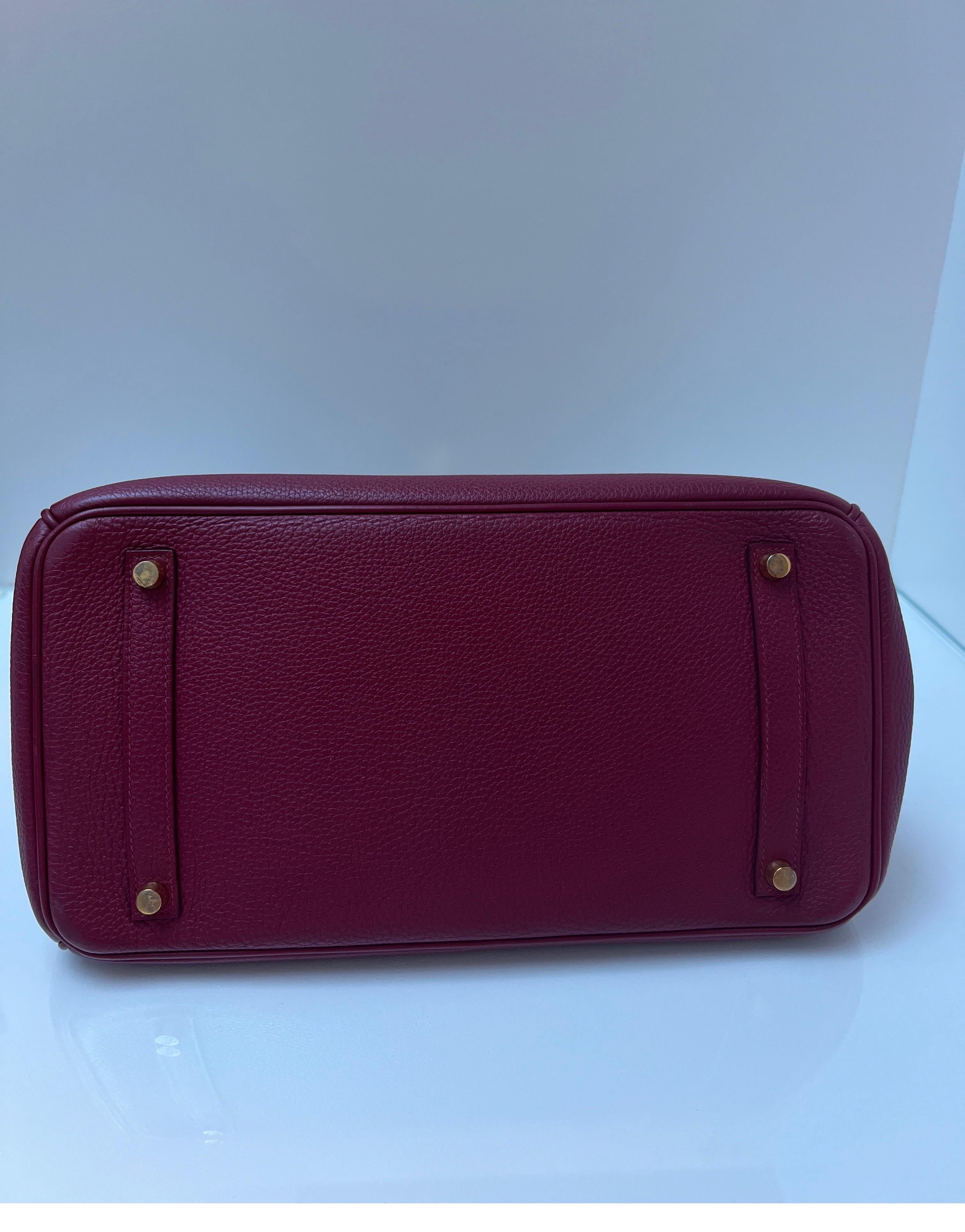 Hermes Rubis Burgundy Birkin 35 Bag 2