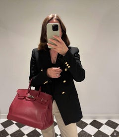 Hermès Rubis Clemence Leather Birkin 35cm Retourne