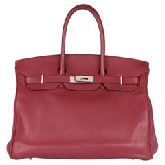 Hermès Rubis Clemence Leather Birkin 35cm Retourne