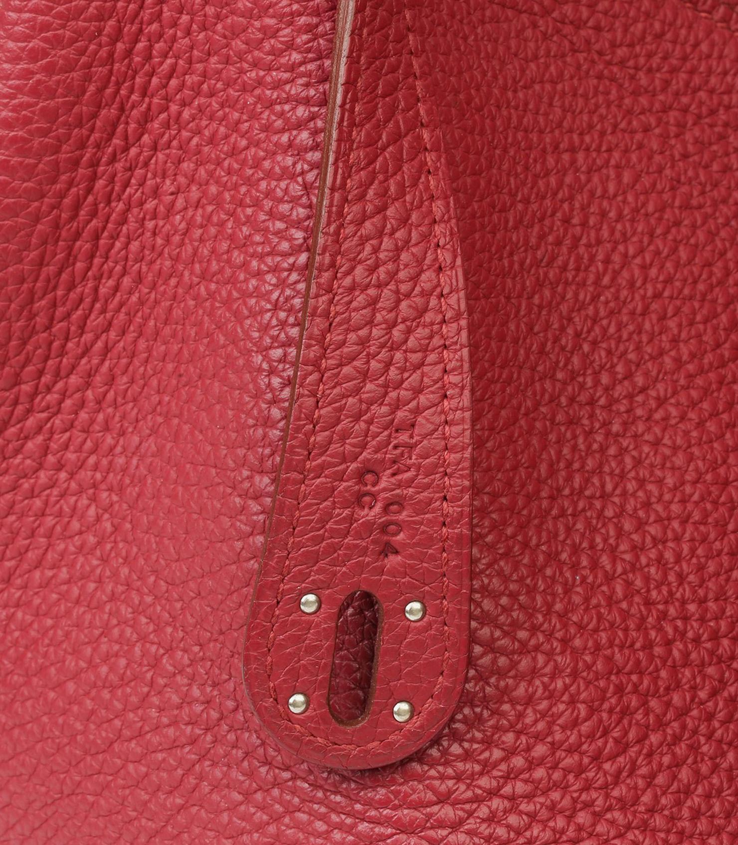 Hermès Rubis Clemence Leather Lindy 34cm For Sale 5