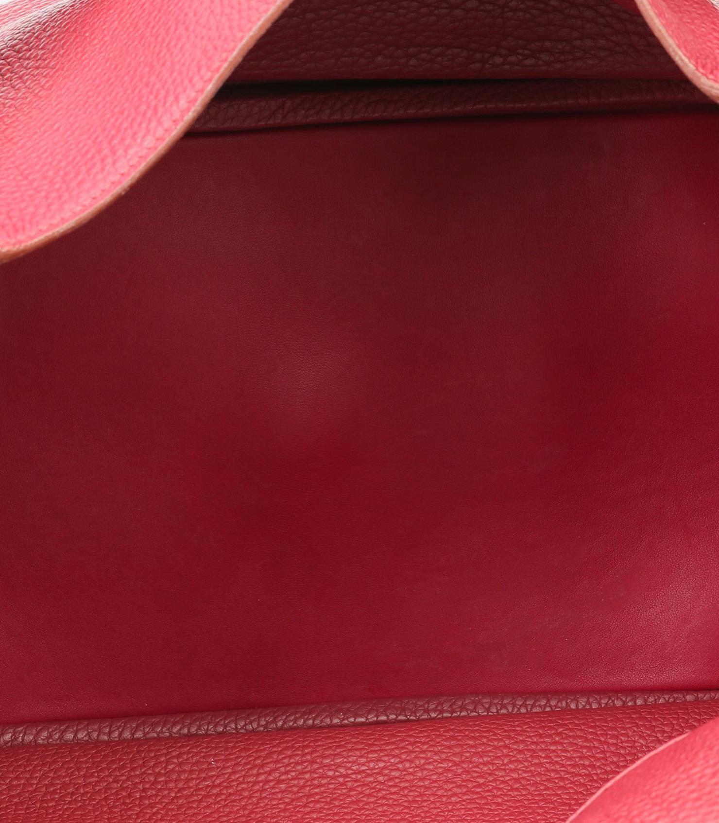 Hermès Rubis Clemence Leather Lindy 34cm For Sale 4