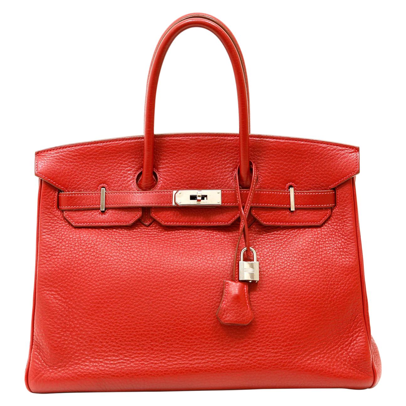 Hermès Rubis Red Togo 35 cm Birkin with Palladium