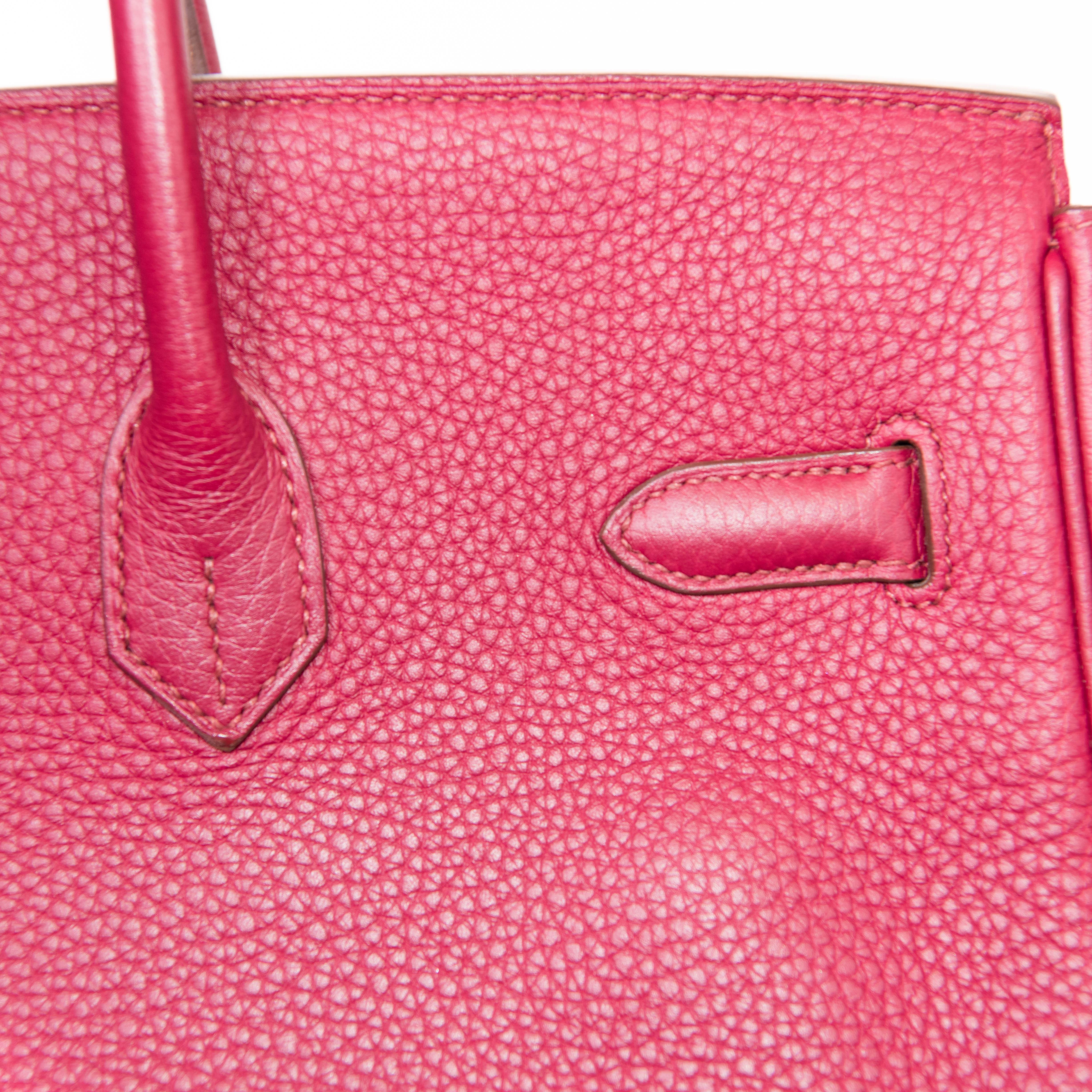 Hermes Rubis Red Togo Leather 35cm Birkin Gold Hardware For Sale 10