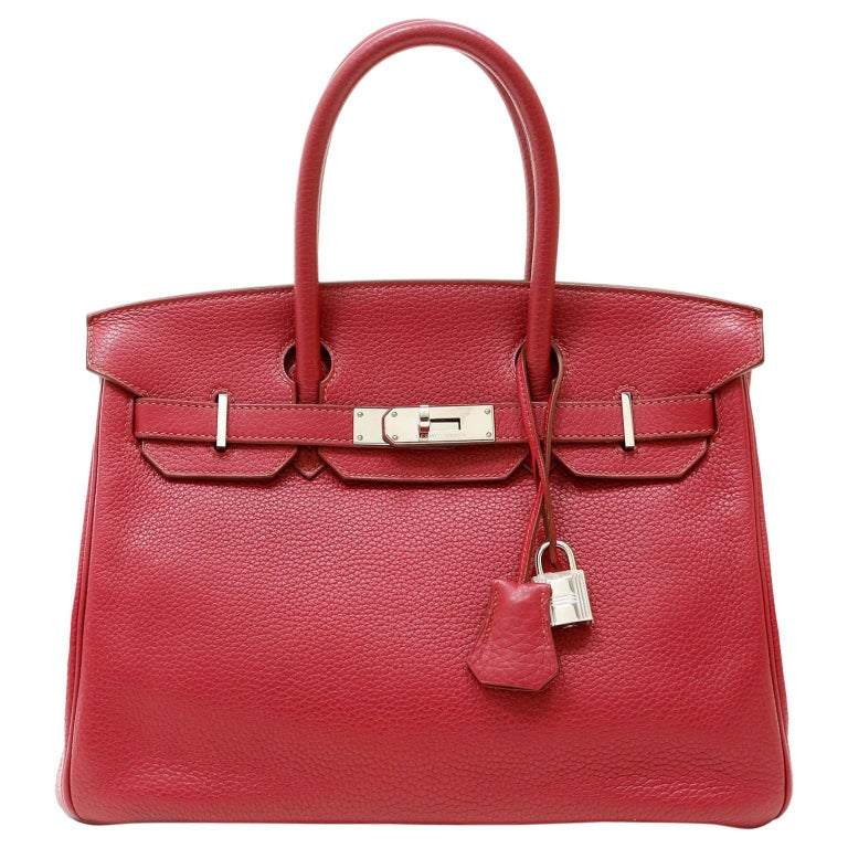 Hermès Ruby Red Togo 30 cm Birkin with Palladium For Sale at 1stDibs