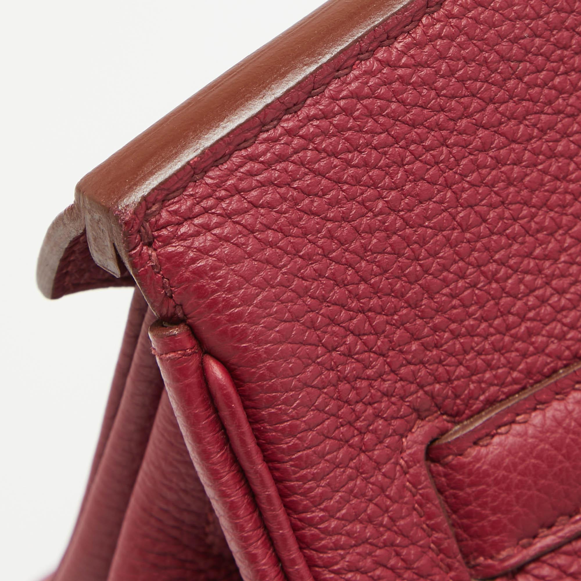 Hermes Ruby Togo Leather Gold Finish Birkin 35 Bag 3