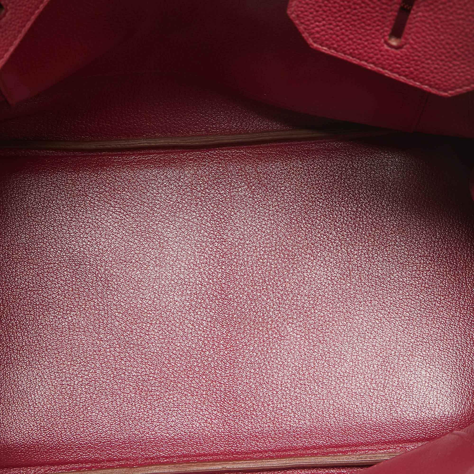 Hermes Ruby Togo Leather Gold Finish Birkin 35 Bag 5