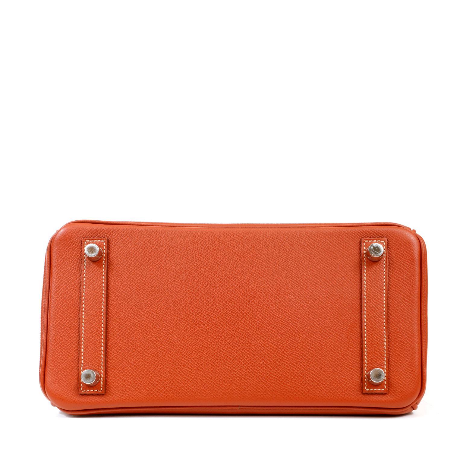 Donna Birkin Hermès Rust Epsom da 25 cm in vendita