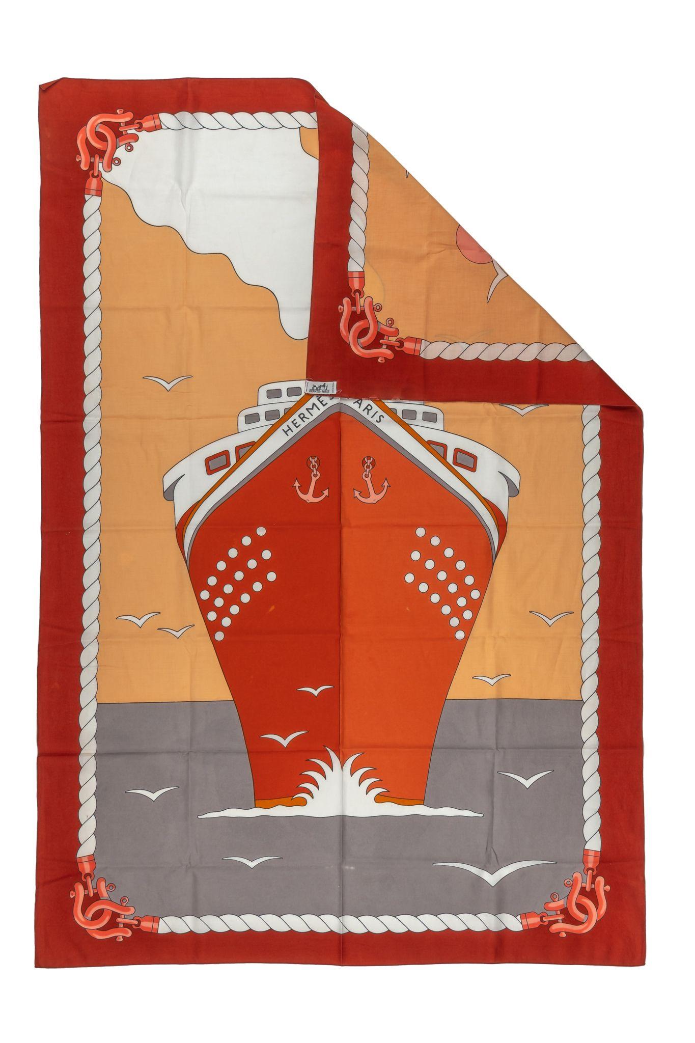 Hermès Drop de Plage Cruise Ship beach sarong. Go in style on your next swim, boat trip or use as an essential staple in your guest house.
Please note, spots, please refer to photos and comes without box.