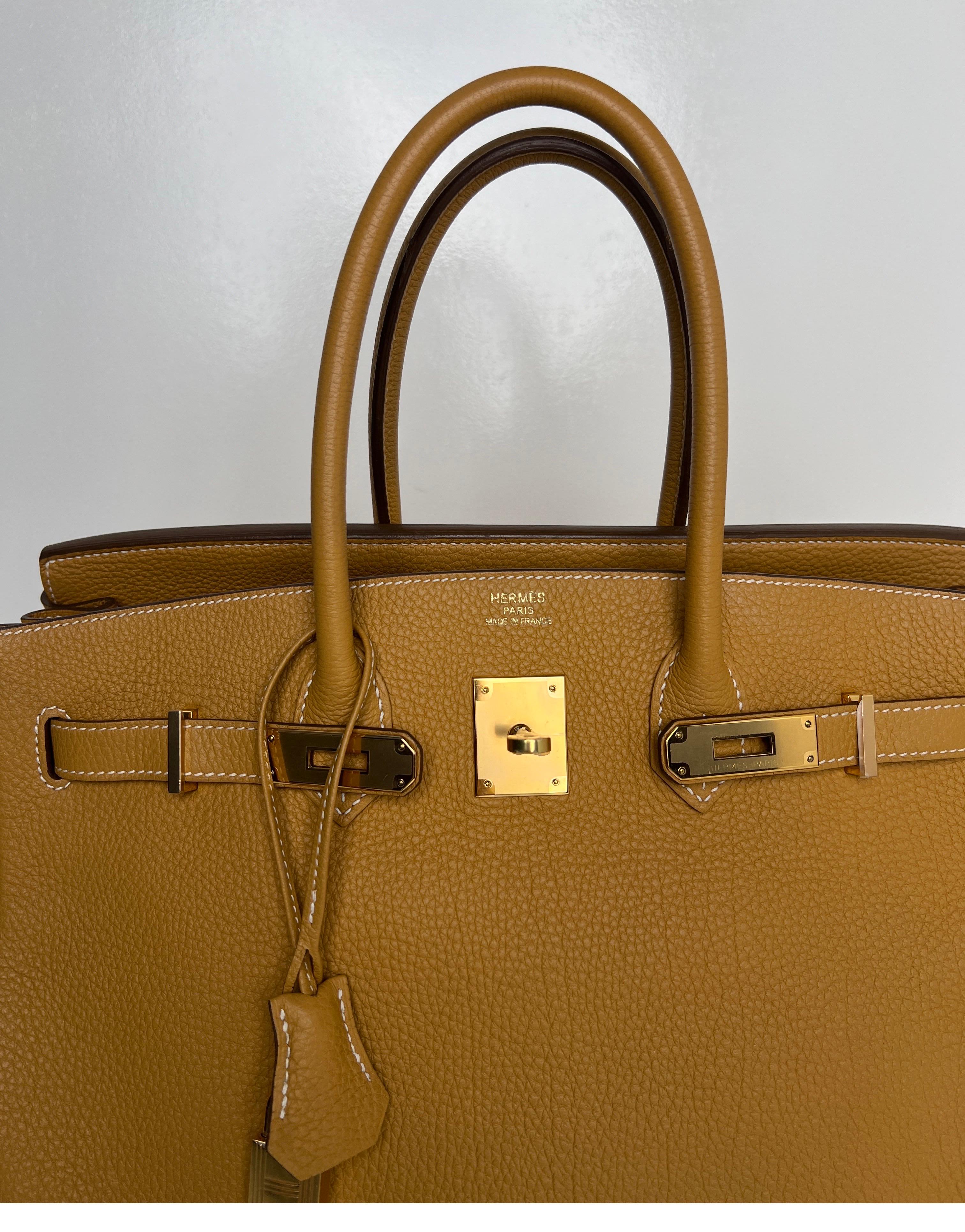 Bolso Hermes Sable Birkin 35 Marrón
