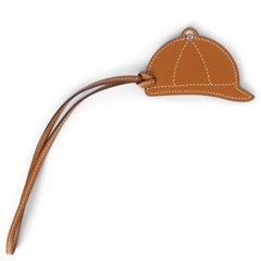 HERMES Sable Poppy Saint Cry leather PADDOCK BOMBE Bag Charm