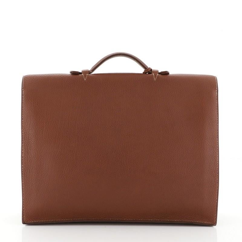 Hermes Sac A Depeches Bag Buffalo 41  In Good Condition In NY, NY