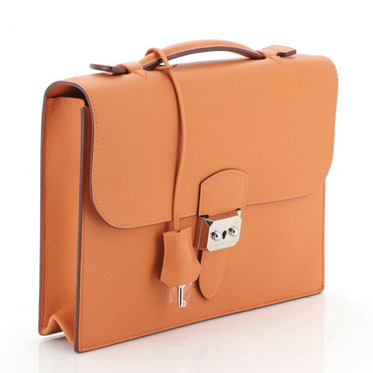 Hermès Epsom Sac à Dépêches 27 - Orange Handle Bags, Handbags - HER540230