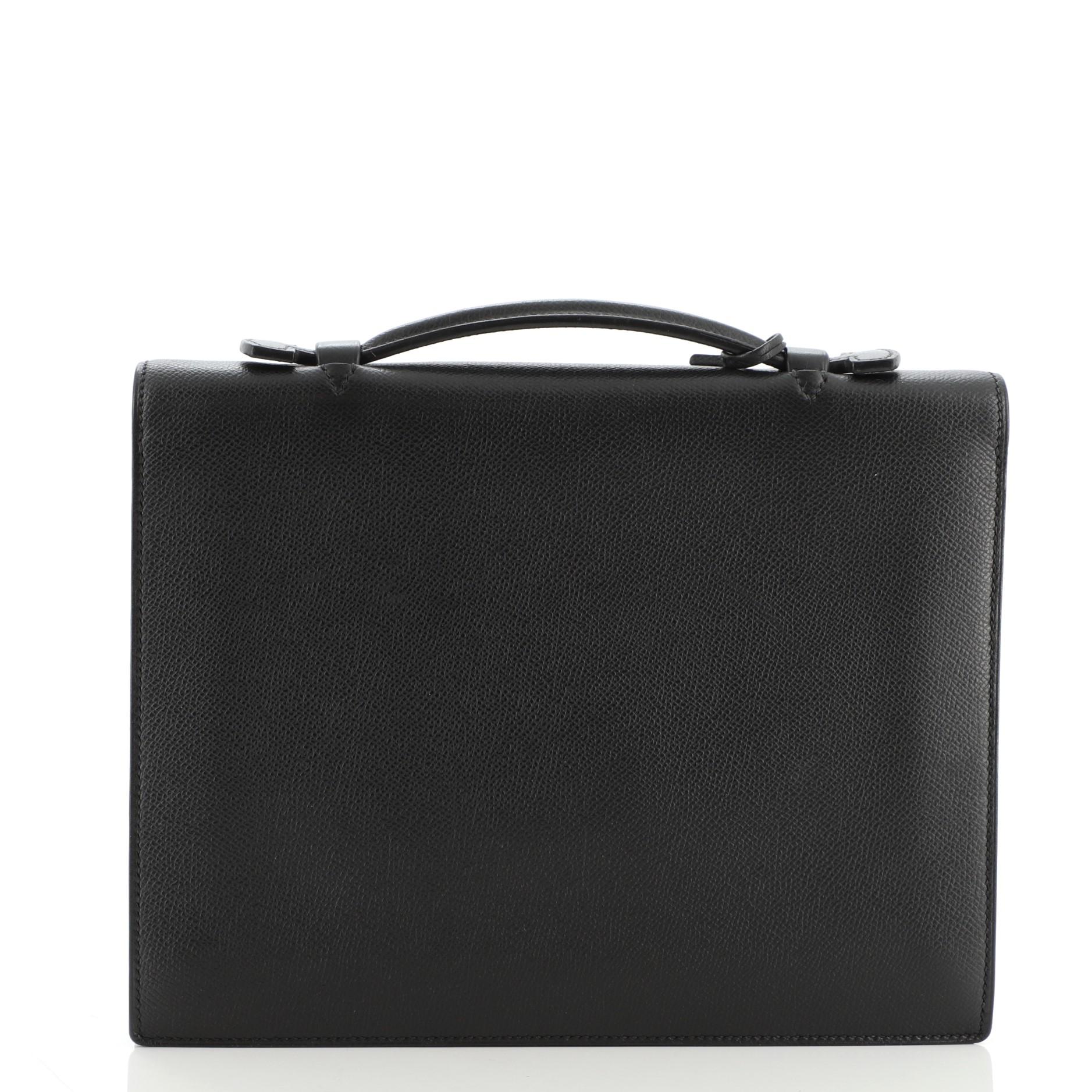 Hermès Sac a Depeches Tasche Epsom 27 (Schwarz)