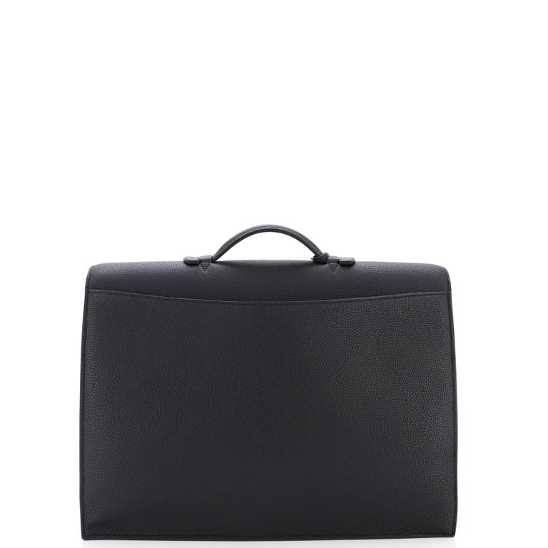 Hermes Black Noir Togo Sac A Depeches 41 Briefcase For Sale at 1stDibs